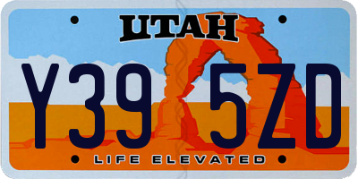 UT license plate Y395ZD