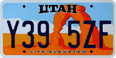 UT license plate Y395ZF