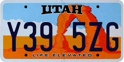 UT license plate Y395ZG