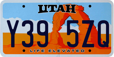UT license plate Y395ZQ