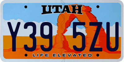 UT license plate Y395ZU