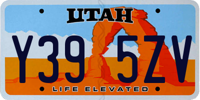 UT license plate Y395ZV