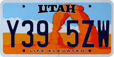 UT license plate Y395ZW