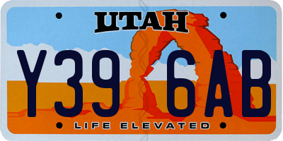 UT license plate Y396AB