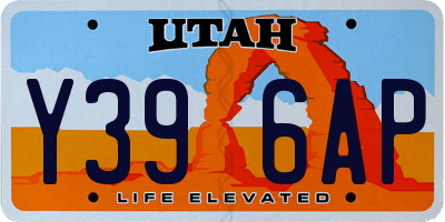 UT license plate Y396AP