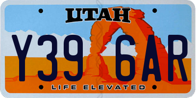 UT license plate Y396AR