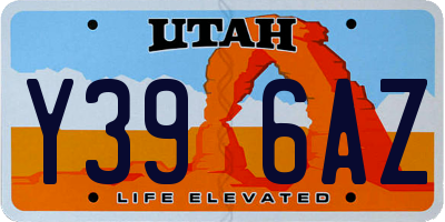 UT license plate Y396AZ