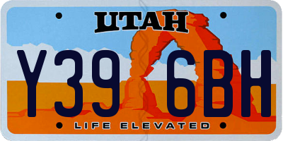 UT license plate Y396BH
