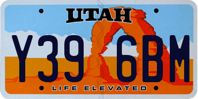 UT license plate Y396BM