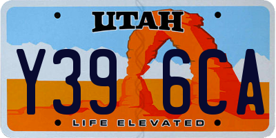 UT license plate Y396CA