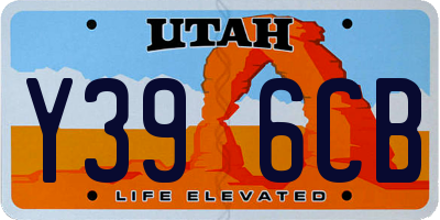 UT license plate Y396CB
