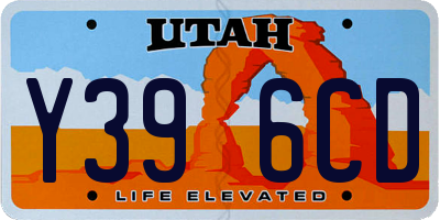 UT license plate Y396CD