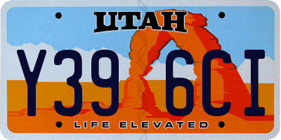UT license plate Y396CI