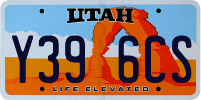 UT license plate Y396CS