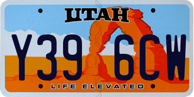 UT license plate Y396CW