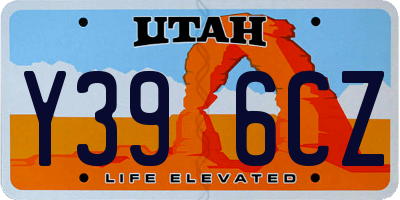 UT license plate Y396CZ