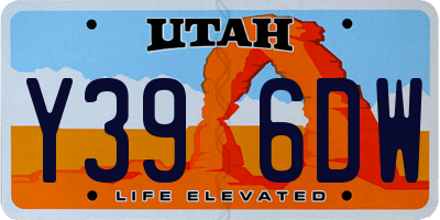 UT license plate Y396DW
