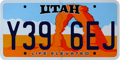 UT license plate Y396EJ