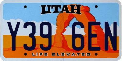 UT license plate Y396EN