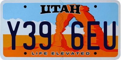 UT license plate Y396EU