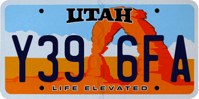 UT license plate Y396FA