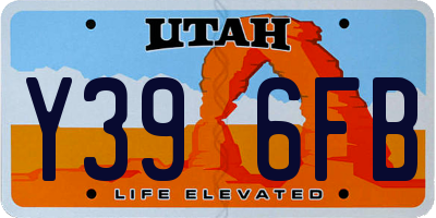 UT license plate Y396FB