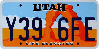 UT license plate Y396FE