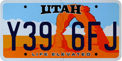 UT license plate Y396FJ