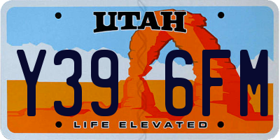 UT license plate Y396FM