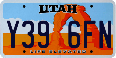 UT license plate Y396FN