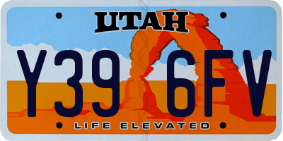 UT license plate Y396FV
