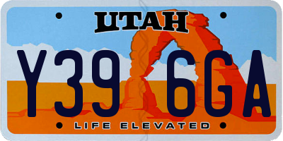UT license plate Y396GA