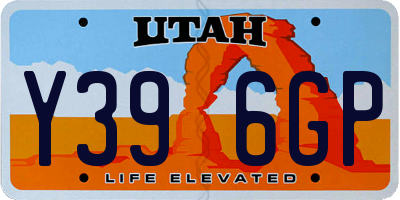 UT license plate Y396GP