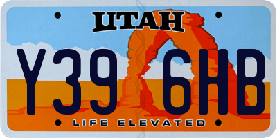 UT license plate Y396HB