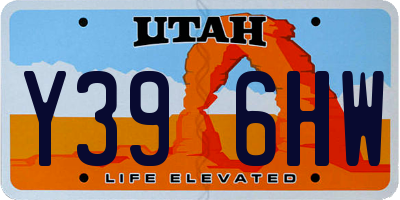 UT license plate Y396HW