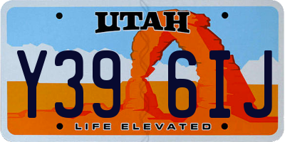 UT license plate Y396IJ