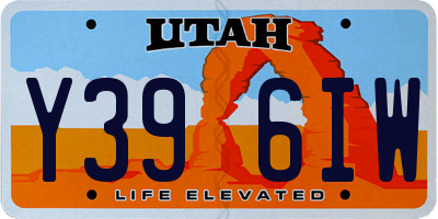 UT license plate Y396IW