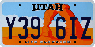 UT license plate Y396IZ