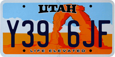 UT license plate Y396JF