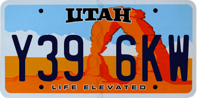 UT license plate Y396KW