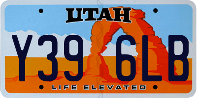 UT license plate Y396LB