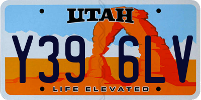 UT license plate Y396LV