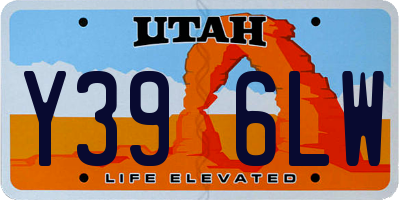 UT license plate Y396LW