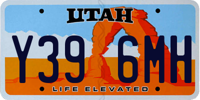 UT license plate Y396MH