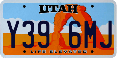 UT license plate Y396MJ