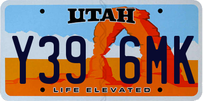 UT license plate Y396MK