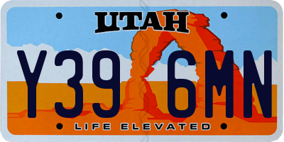 UT license plate Y396MN