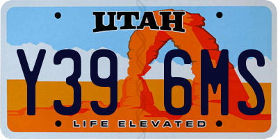 UT license plate Y396MS