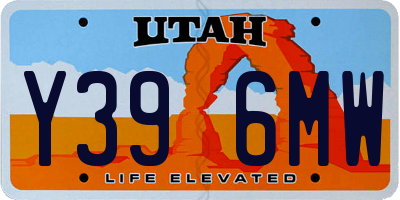 UT license plate Y396MW