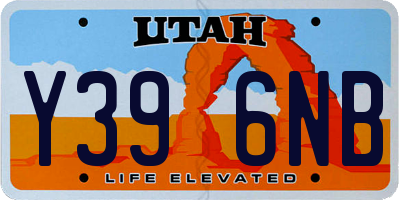 UT license plate Y396NB